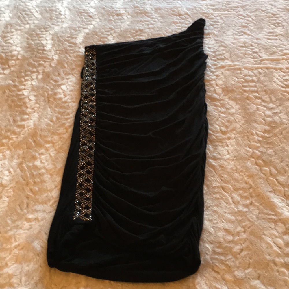 Sz L Guess strapless one shoulder dress